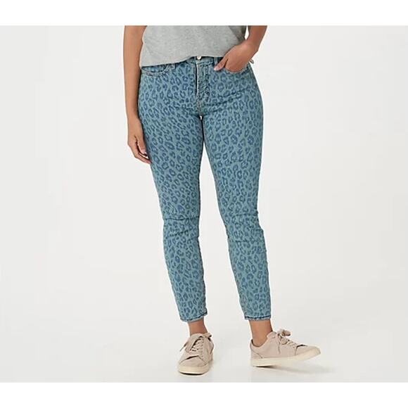 Jen7 by 7 for All Mankind Sunrise Leopard Jeans 8 NEW - Picture 1 of 5